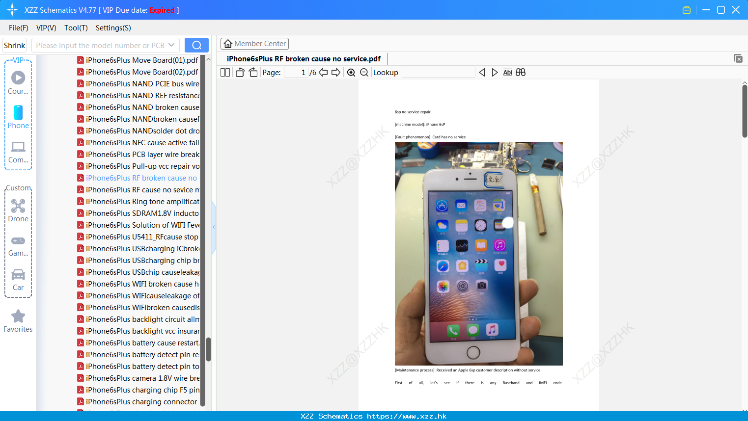 IPhone6sPlus RF Broken Cause No Service